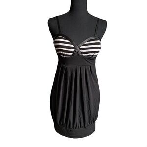 Guess Jeans Black and Silver Spaghetti strap dress Size Small